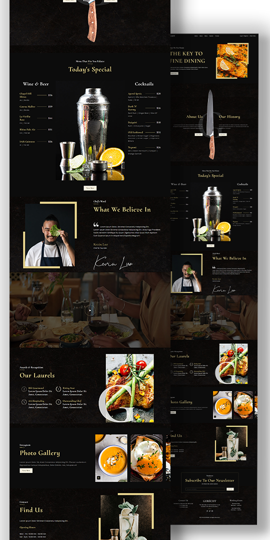 GERICHT DINNING TEMPLATE