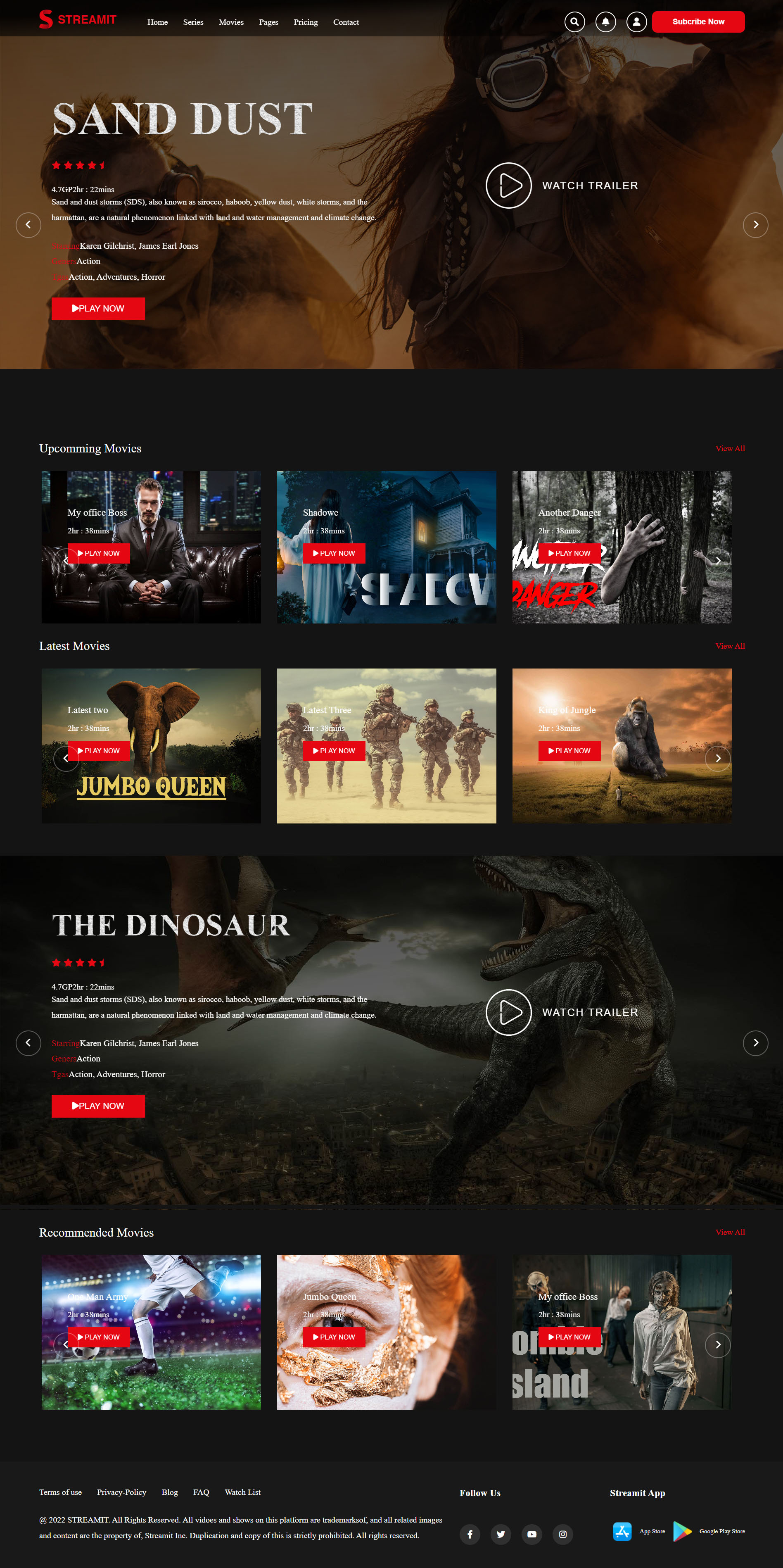 Streamit Movie Template